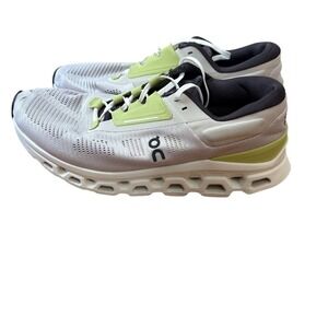 On Cloudstratus Running Shoes Womens Grey Lime Green Athletic Sneakers SIZE 11